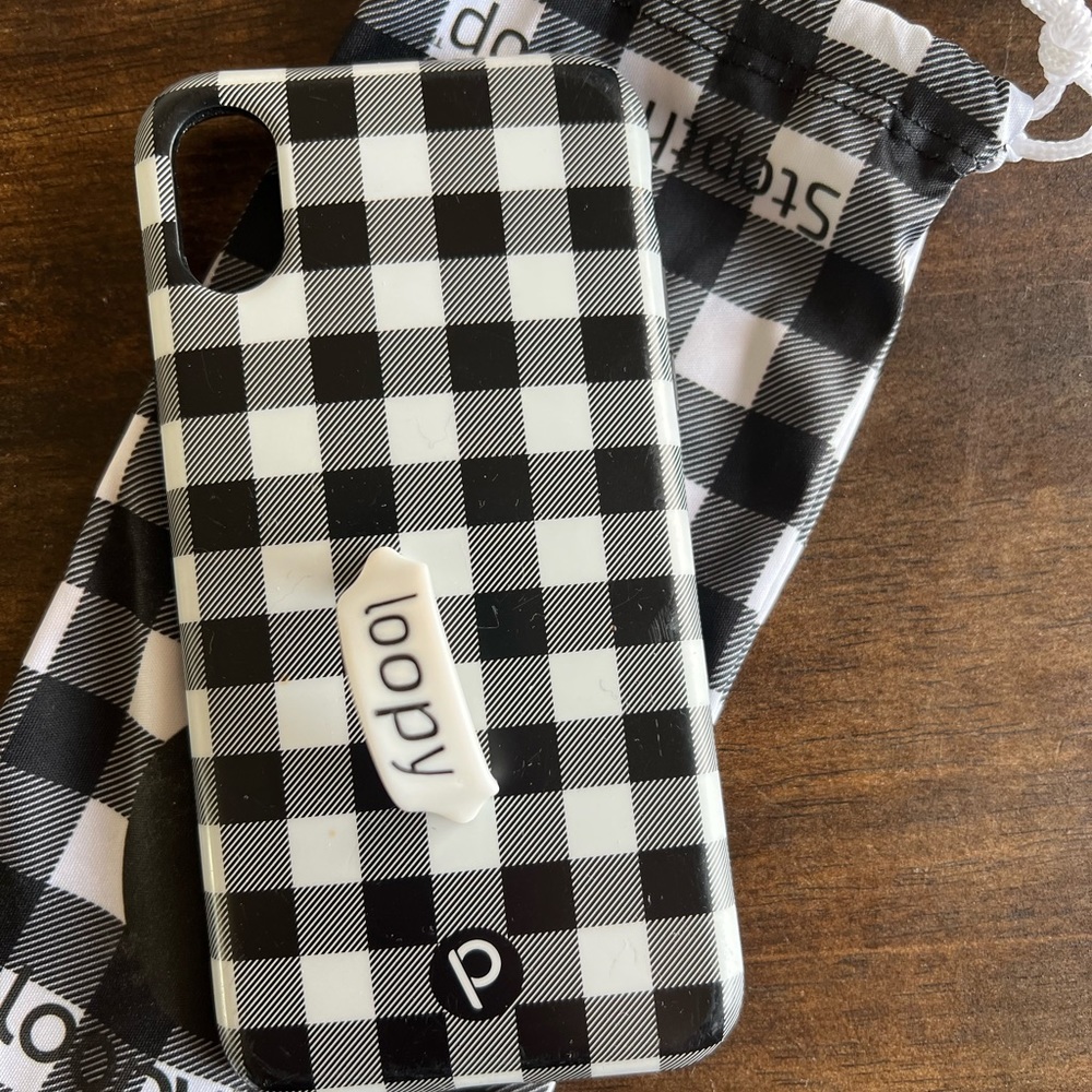 Plaid leopard case for iPhone XS